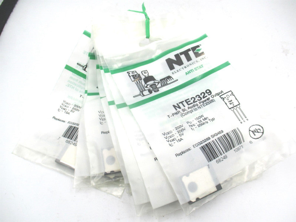 NTE Electronics (NTE2329) 15amp NPN Silicon Complementary Transistor - Lot of 8 