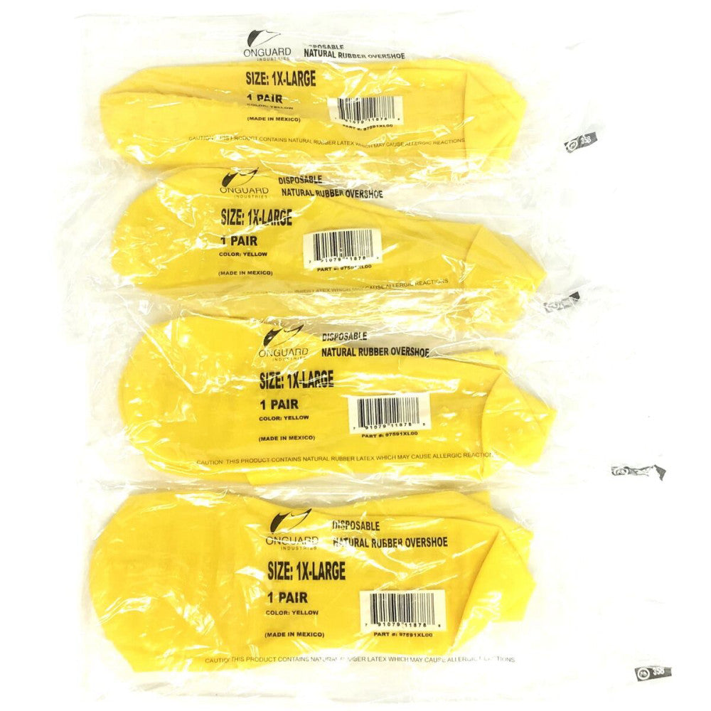 Onguard 1XL Disposable Natural Rubber Overshoe 97591XL00 Pair [Lot of 4] NOS