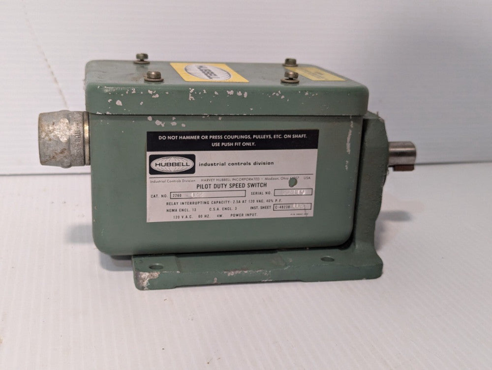 Hubbell 2260-022 Electronic Pilot Duty Speed Switch C-48238-004 58441-055