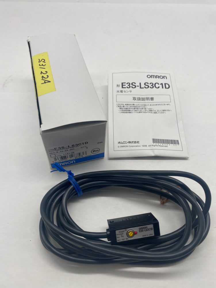 Omron E3S-LS3C1D Photoelectric Sensor, 2M Cable 