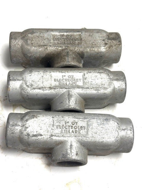 1" OT ELECTROLET KILLARK CONDUIT BODY LOT OF 3
