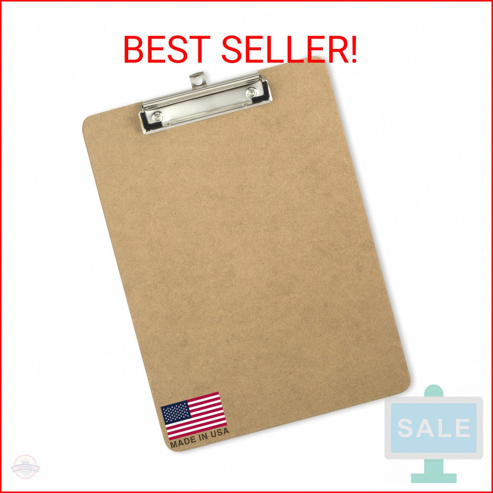 Officemate Recycled Wood Clipboard, Letter Size, Low Profile Clip, 9 x 12.5 Inch