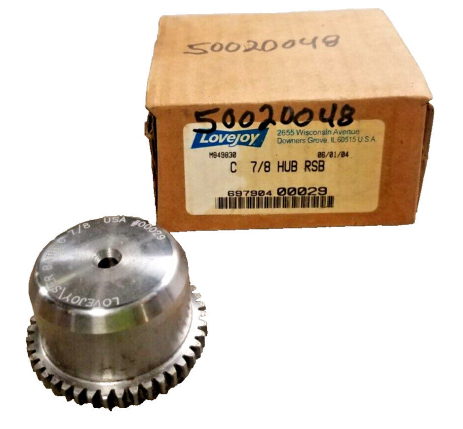 NEW LOVEJOY C 7/8" ROUGH STOCK BORE FLEX HUB BORE 31mm  697904 00029