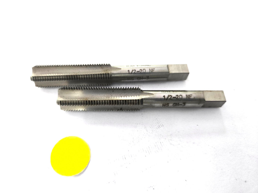 NATIONAL CUTTING TAP WITH TAPERED CHAMFER  #1/2-20 NF HS GH-3  LOT OF 2