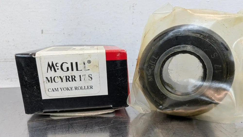 McGill MCYRR 17 S Crowned Yoke Roller 17mm ID 40mm Roller OD 40mm Roller Wide