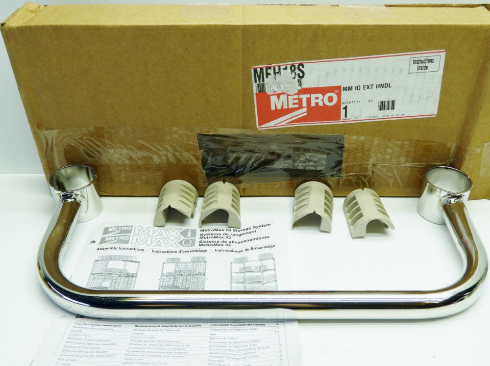 Metro MEH18S MetroMax iQ Stainless Steel Mobile Shelving Extended Handle 18"