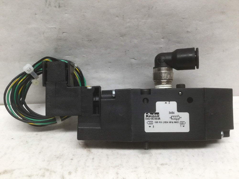 Parker B4G1BC553A Solenoid Air Control Valve, 150 PSI (1034kPa)