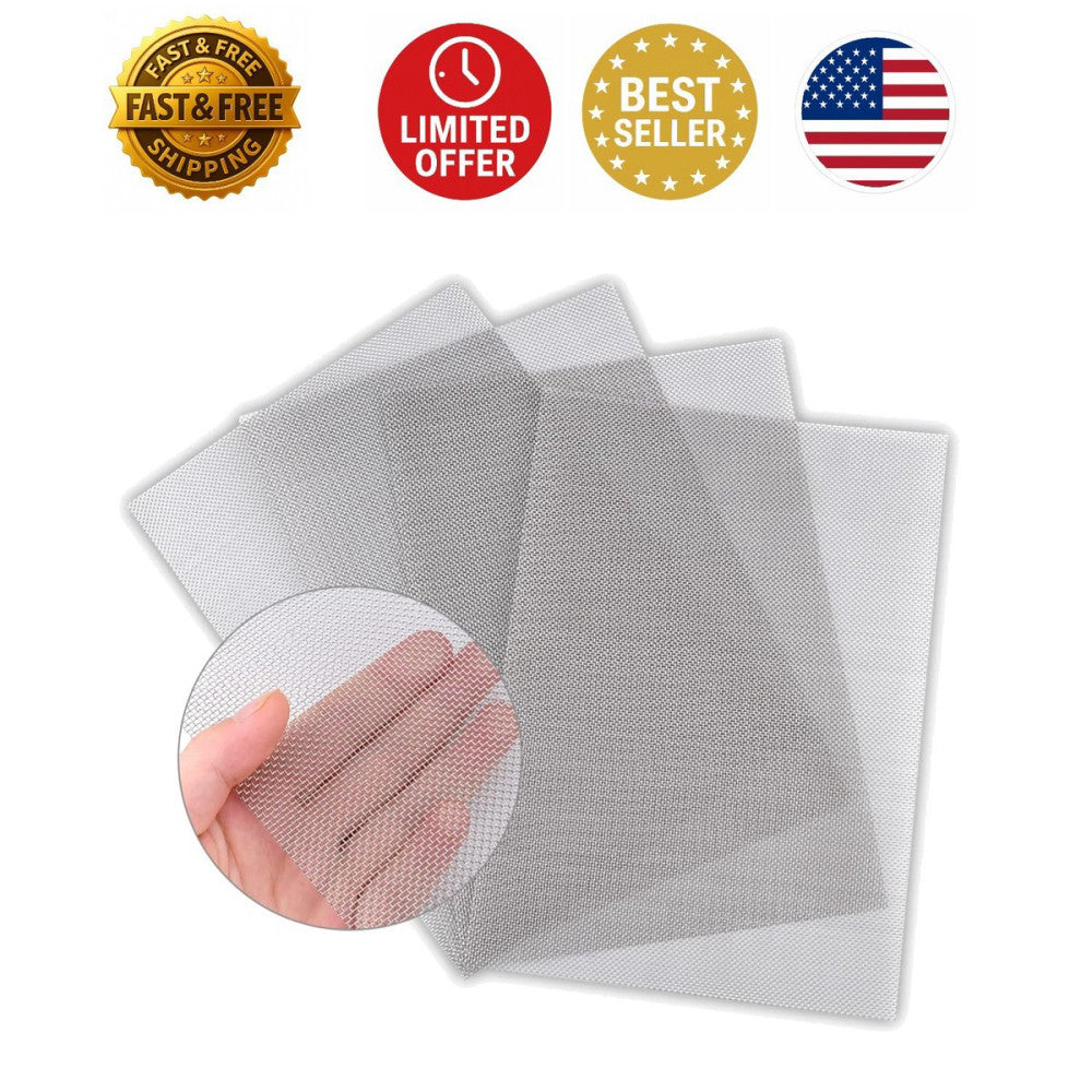 4-Pack Rust-Resistant Stainless Steel Air Vent Mesh 11.8"X8.2"—Precision & Du...