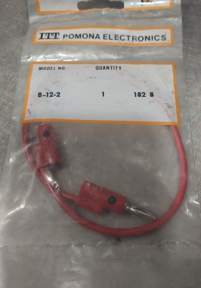 ITT POMONA ELECTRONICS B-12-2 TEST LEAD BANANA TO BANANA 12"