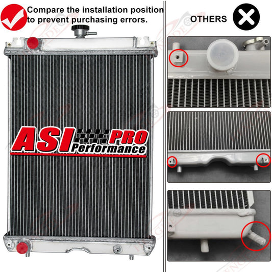 3 Row 52mm Aluminum Radiator For 2014-on Kubota L4760 L5040 L5060 L5240 L5740