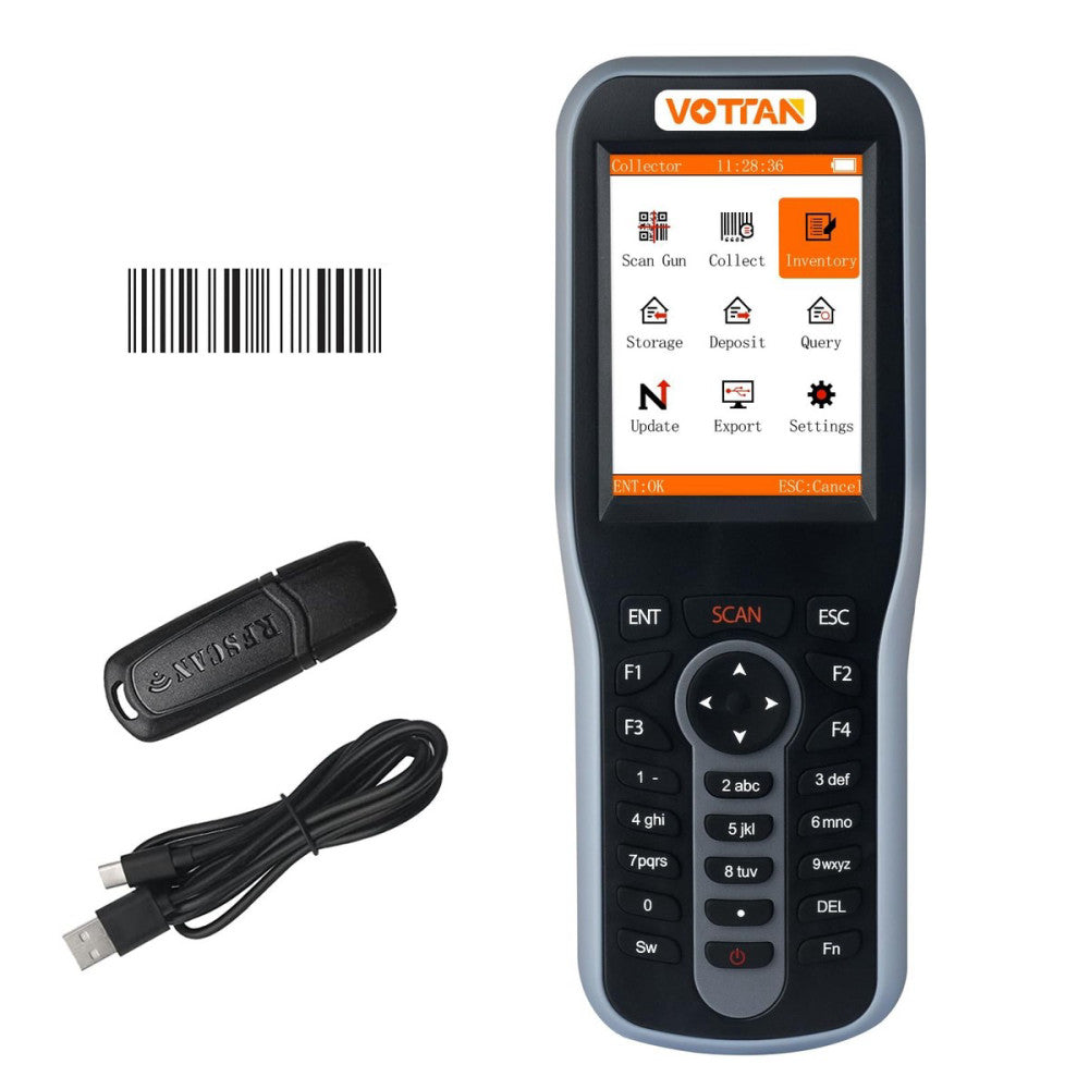 Inventory Barcode Scanner Wireless, Handheld Portable 1D Bar Code Reader, CCD...
