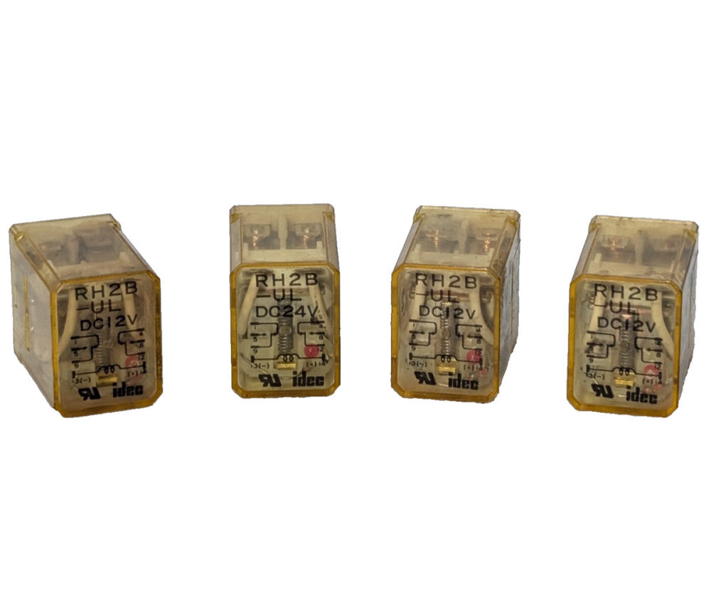 Lot of 4: IDEC RH2B-UL General Use Relays, 21Z10, 12VDC, Made in Japan