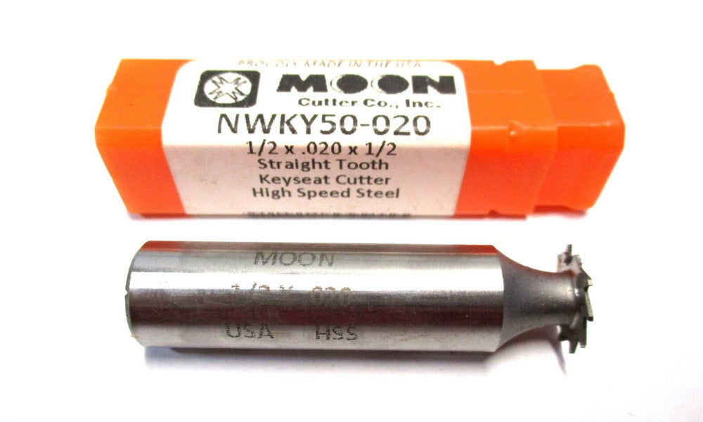 NEW (NWKY50-020) 1/2 x 0.20 x 1/2 HSS Straight Tooth Woodruff Keyseat Cutter