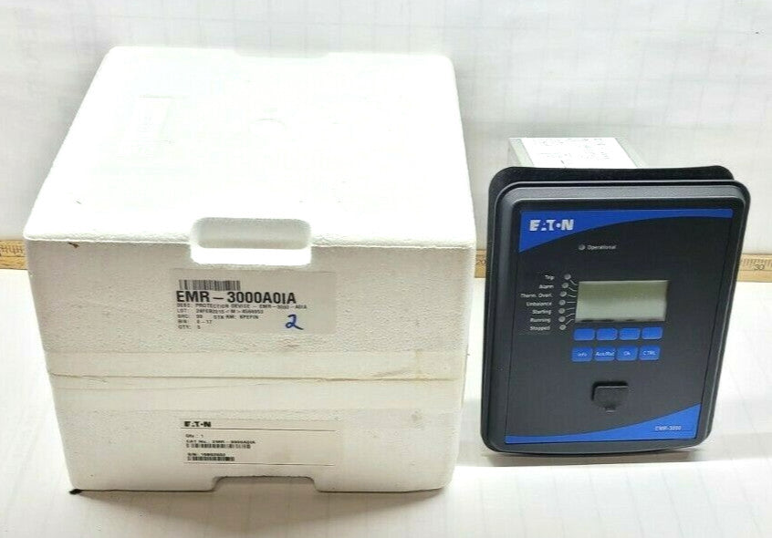 New Eaton EMR-3000 Motor Protection Relay 250 VAC 1 Or 3 Phase  EMR-3000A0IA