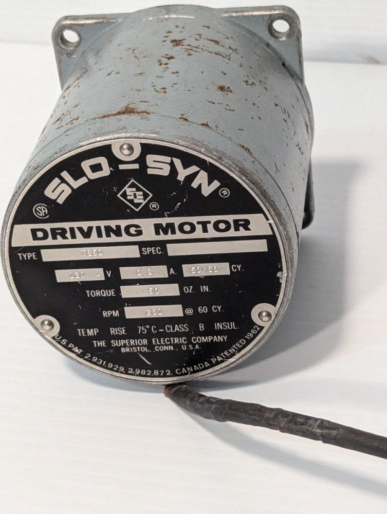 Superior Electric T950 Slo-Syn Stepping Motor, 120v, 0.3A, 200rpm 