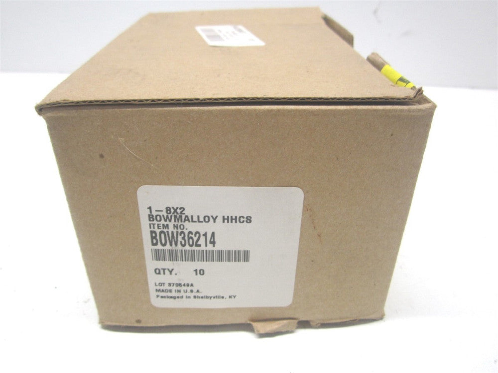 Bowmalloy (BOW36214) 1-8, 1-1/2" x 2" Grade 9 Hex Head Cap Screw - Pack of 10