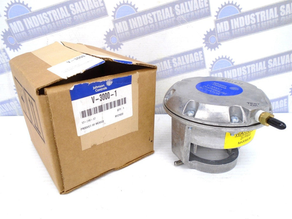 JOHNSON - V-3000-1 -PNEUMATIC VALVE ACTUATOR 3-13 psi 1/2, 3/4, 1-1/2 Valves NEW