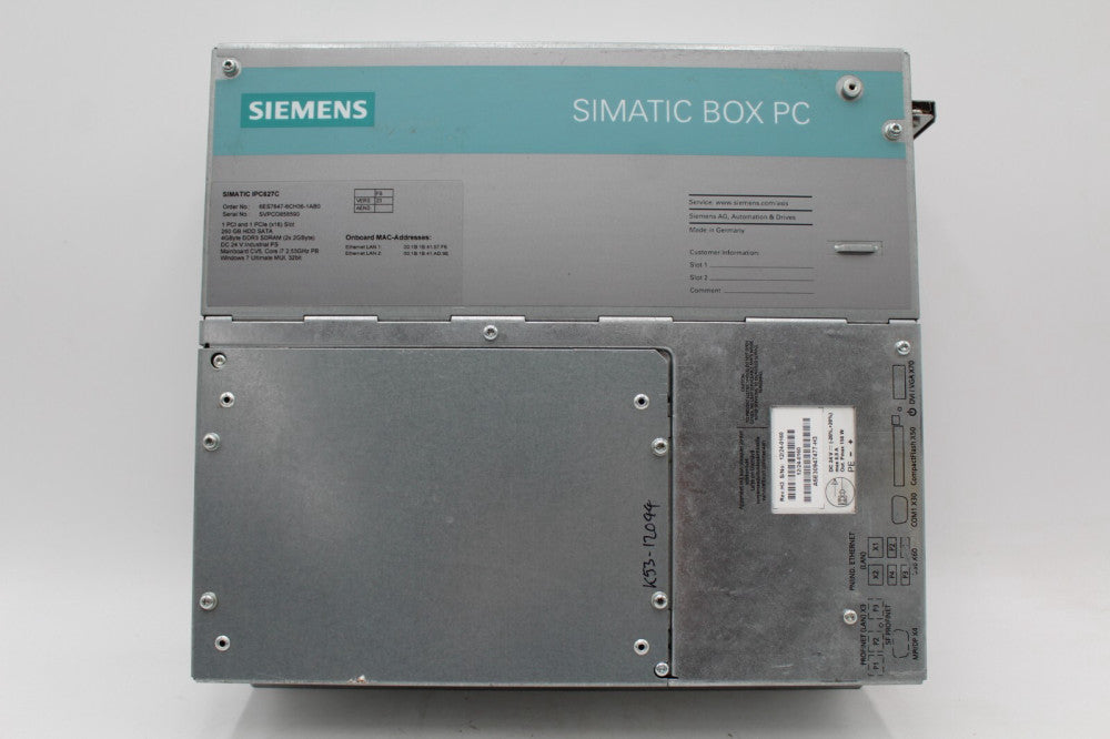 Siemens 6ES7647-6CH36-1AB0 Simatic Box PC