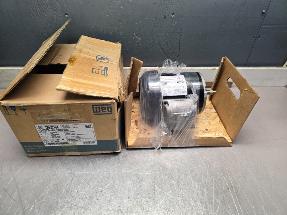 WEG GENERAL PURPOSE MOTOR 3PH .5HP .5018ES3E56-S 208-230/460V 1760RPM,NEW IN BOX