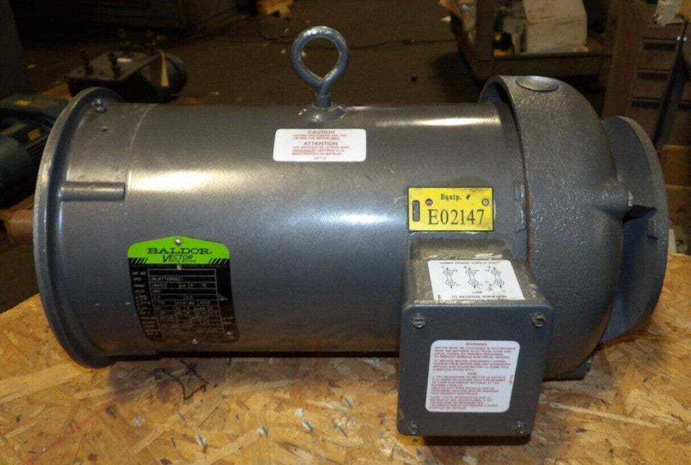 NEW BALDOR 5 HP VECTOR DRIVE AC MOTOR 460 VAC 3Ø 1750-4000 RPM MAX 184TCZ FR TE 