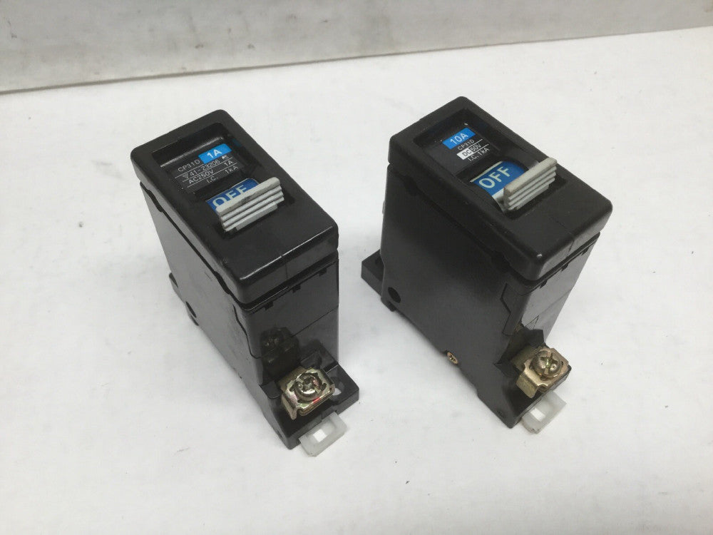 FUJI Electric CP31D 1A 1 AMP & 10A 10 AMP Circuit Breaker / Protector