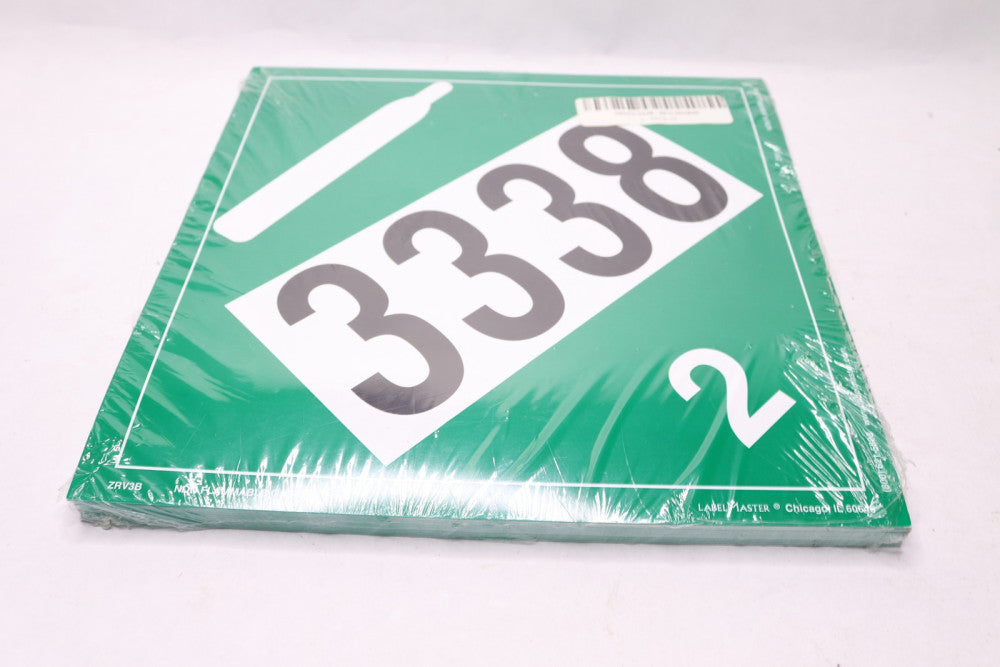 (25-Pk) Labelmaster Non-Flammable Gas Placard ZRV3B