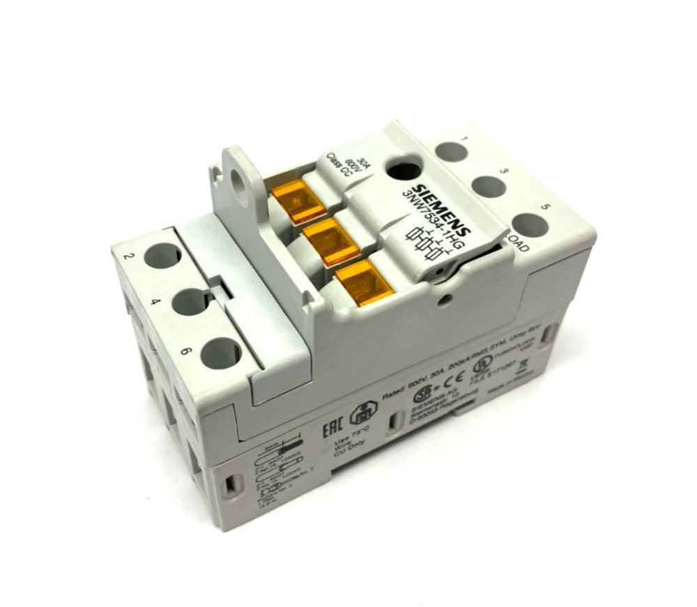 Siemens 3NW7534-1HG 3-Pole Fuse Holder Class CC NO FUSES
