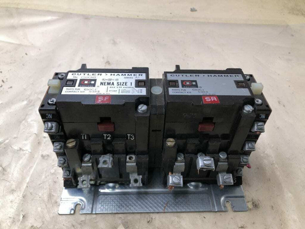 Cutler-Hammer C50CN3 NEMA 1 Reversing Contactor 27A 115 200/230V 460/575V 3PH