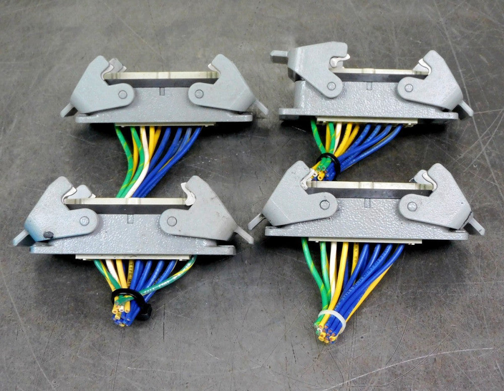 Harting - HAN-16A-M Quick Lock Connector 16-Pin 600 V 16 A 4 kV3 Lot of Four (4)
