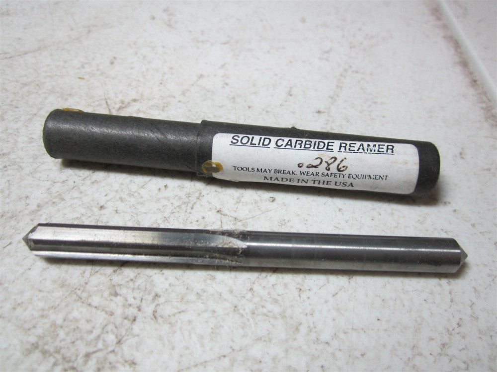 XLN Premium Carbide Tool 0.286 Diameter 4 Flute Straight Flute Carbide Reamer