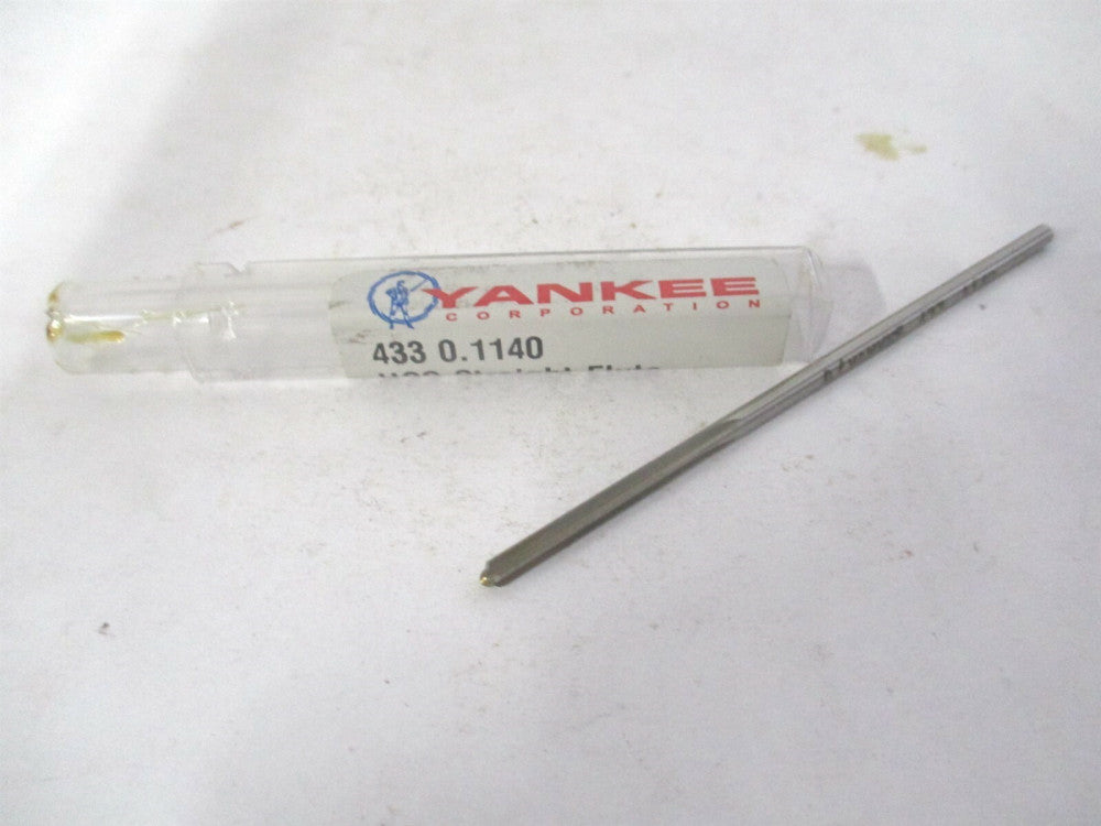 Yankee (433-0.1140) 0.114" x 7/8" x 3-1/2" OAL HSS 4-Flute Chucking Reamer 