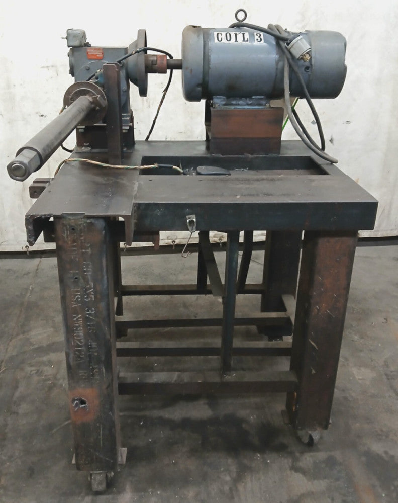 COIL MACHINE W/BALDOR 3 PHASE MOTOR 1140 RPM 208/460 V, LEESON SPEEDMASTER HP 3