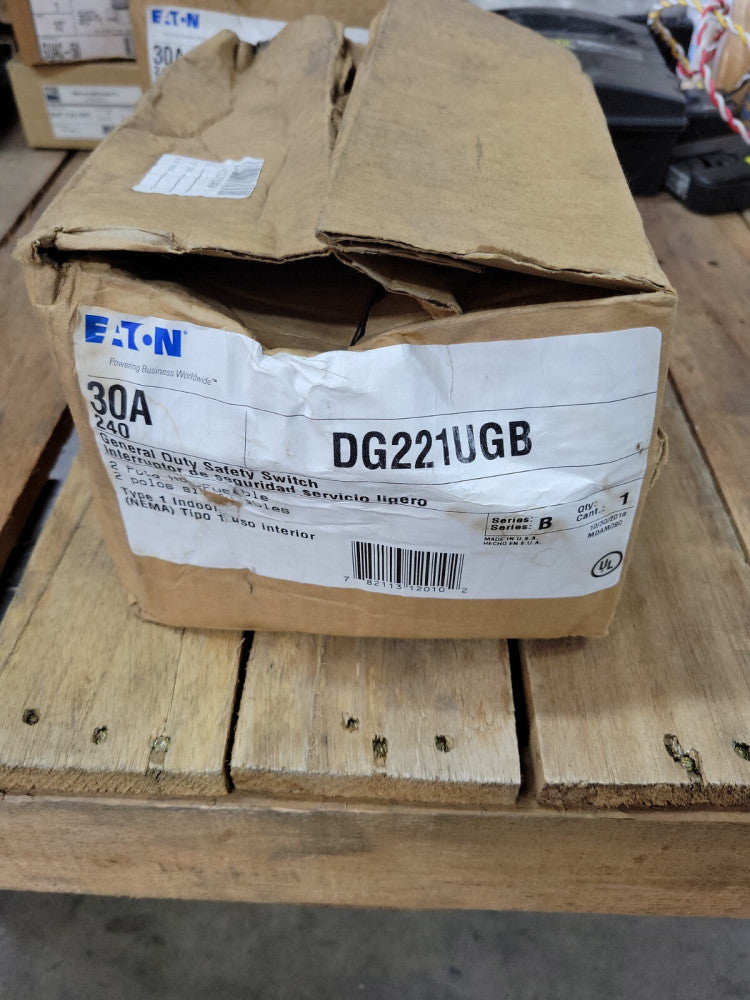 NOS  Eaton DG221UGB Safety Switch General Duty 2P 30A 240VAC Non Fusible 2Wire 