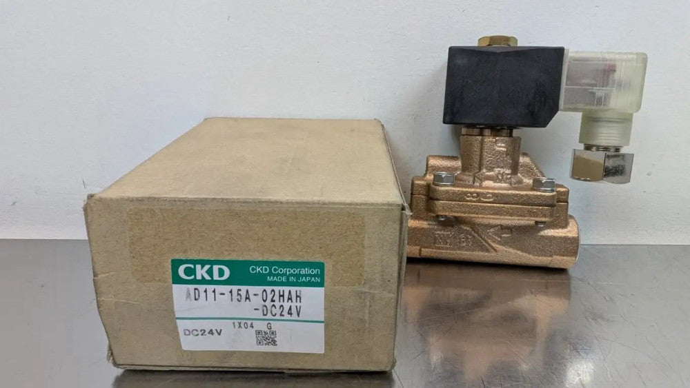 CKD AD11-15A-02HAH-DC24V Solenoid Valve Brass 1/2"