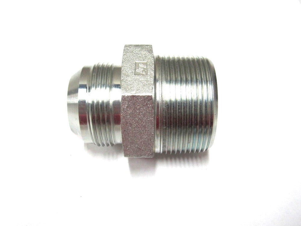 Brennan (2404-20-24) 1-1/4 Male JIC 37° Flare x 1-1/2 Male Pipe Straight Adapter