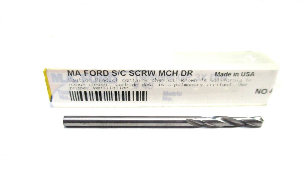 M.A. Ford (00654996) #45 .082 x 1/2 x 1-1/2 118° RH Carbide Screw Machine Drill