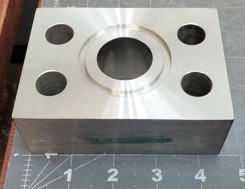VACUUM FITTING STAINLESS STEEL BLANK BLIND FLANGE 4 BOLT HOLES 4-1/2 inch [Z2B2]