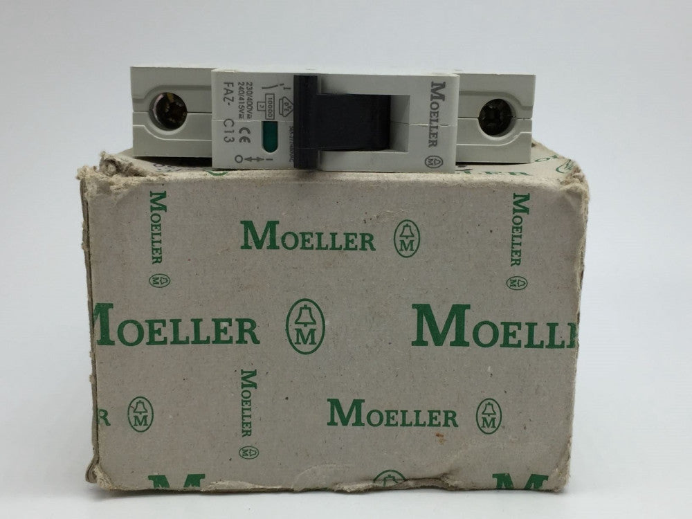 NEW Moeller FAZ-C13 1-Pole Circuit Breaker 13A, 277-480VAC, 5KA 