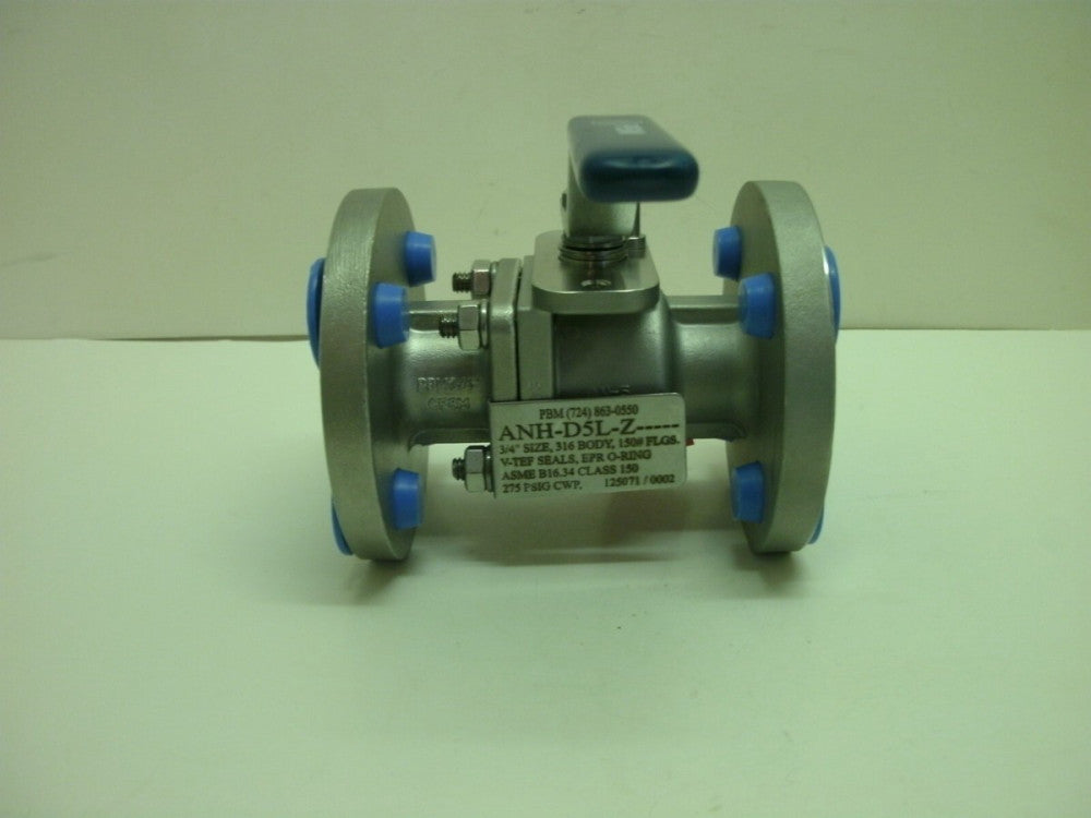 PBM ANH-D5L-Z----- 3/4" BALL VALVE FLANGED 316 PBM3/4" CF8M AN-5 150 NEW NO BOX