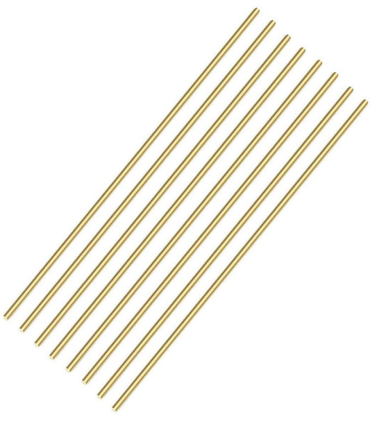 1/8 Inch Brass Round Rod 8Pcs Solid Round Brass Rod Lathe Bar Stock 11.8 inch...