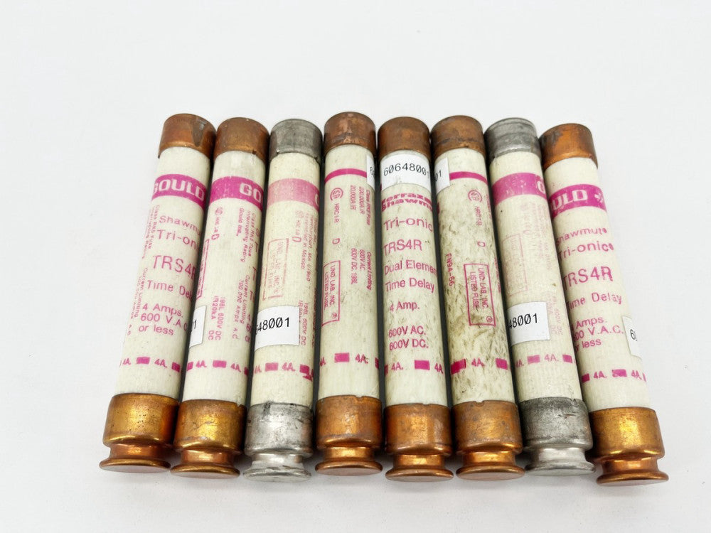 Lot of 8 New Gould Shawmut TRS4R Class RK5 Fuses 4A 600V