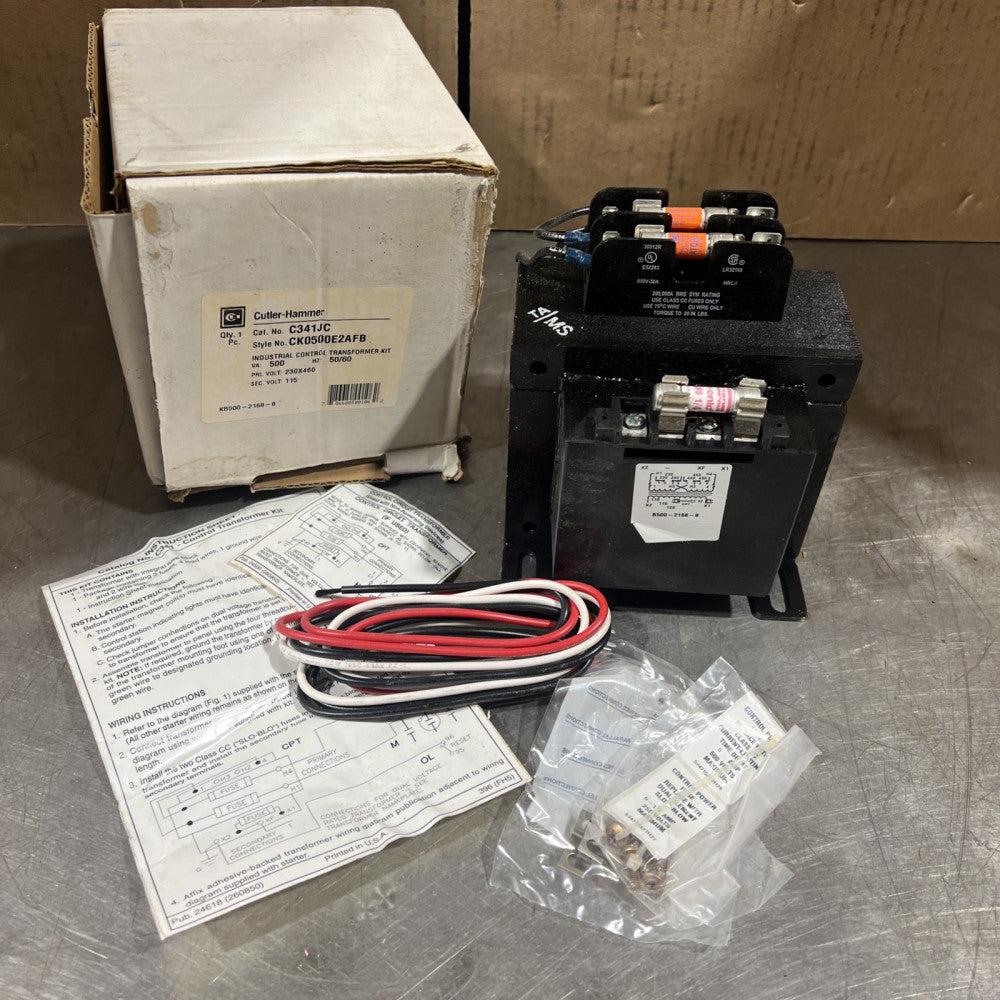 Cutler Hammer 500VA Control Transformer       Cat No C341JC Style CK0500E2AFB