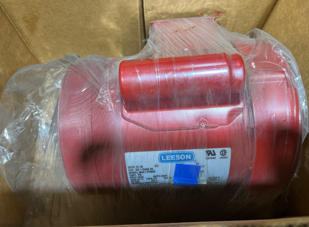 Nos Surplus 1/2HP LEESON 1725RPM 56C TEFC 1PH HI-TORQUE MOTOR 116486.00