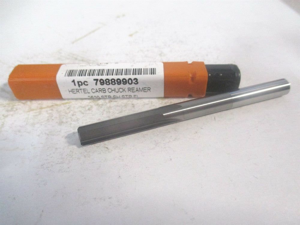 (500-0002520) 0.252" x 1" x 3" OAL 4Fl Straight Shank Carbide Chucking Reamer 