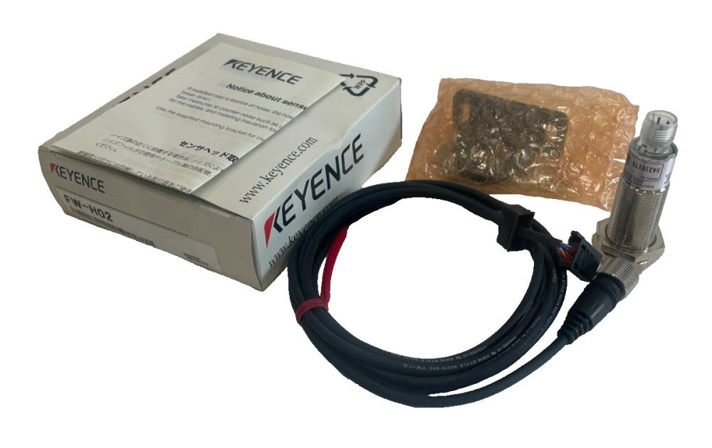NEW KEYENCE FW-H02 ULTRASONIC SENSOR HEAD W/CABLE FWH02