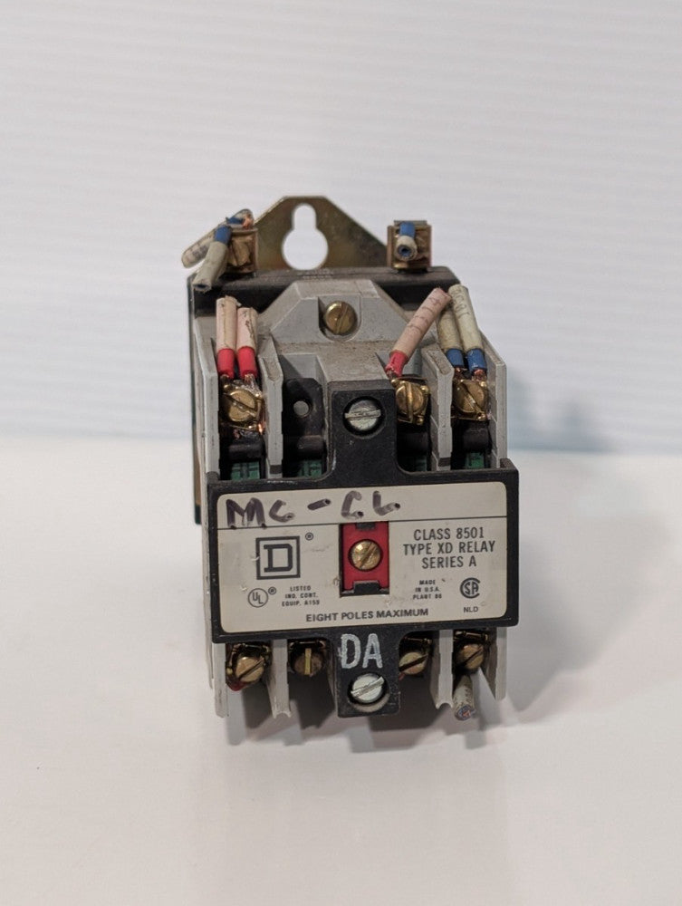 Square D Class 8501, Type XD, Series A, 8 Pole Max Relay Contactor, Pre-Owned
