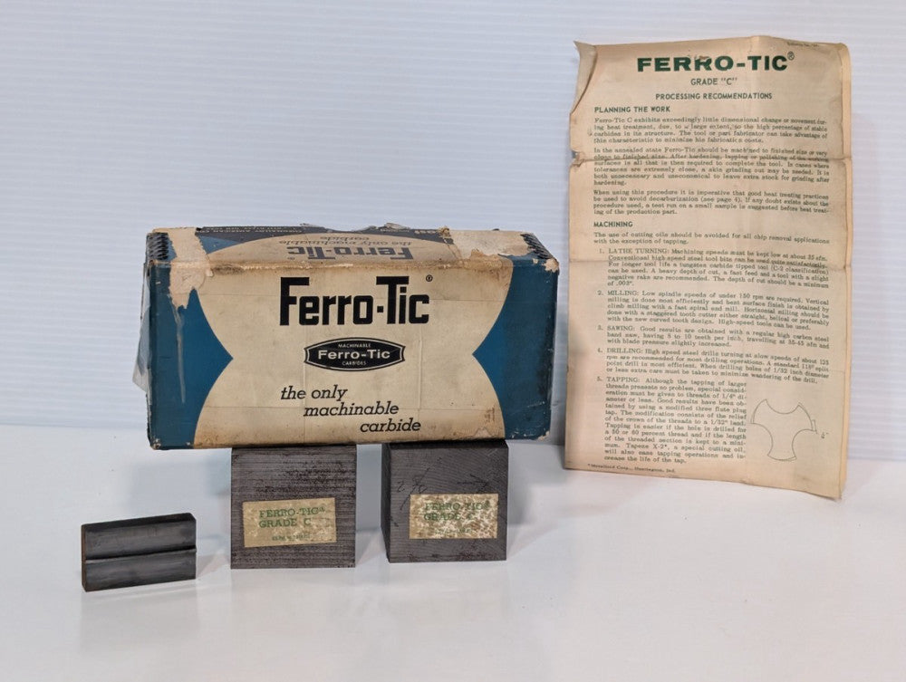 Sintercast Ferro-Tic Grade C machinable ultra-hard titanium carbide matrix block