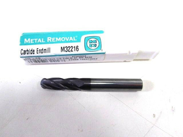 Metal Removal M32216 Carbide 5/16" Dia. 4 FL. 13/16" LOC 2-1/2" OAL End Mill NEW