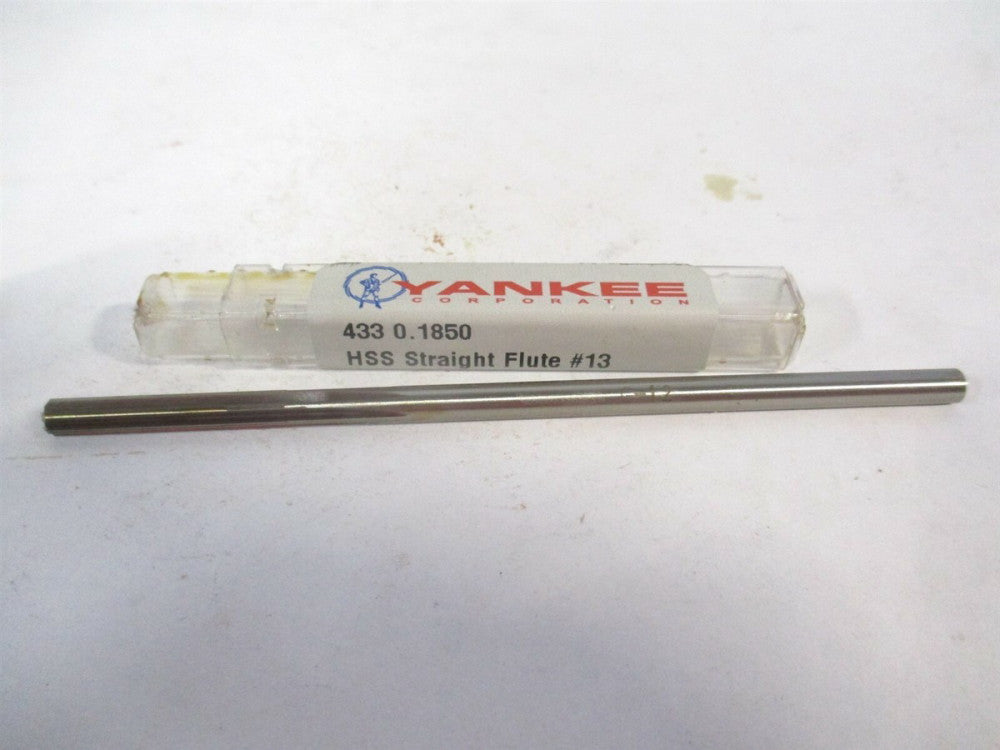 Yankee (433-0.1850) 0.1850 x 1-1/8" x 4-1/2" OAL HSS 6-Flute Chucking Reamer