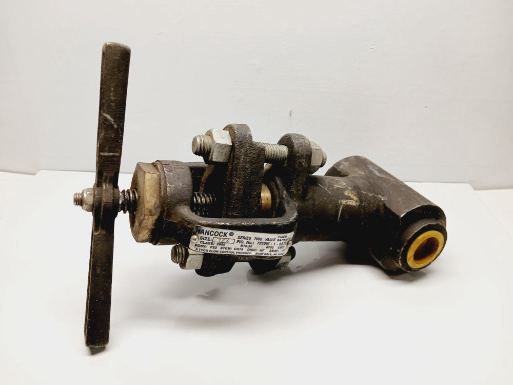 NEW HANCOCK 7250W-1-0219 3/4" VALVE B16.34 2680 SERIES 7000 FIXED BACKSEAT